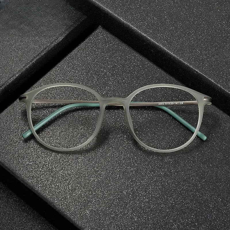Women's Round Full Rim Titanium Prescription Glasses 72352 — view 1 | Rx Spectacle