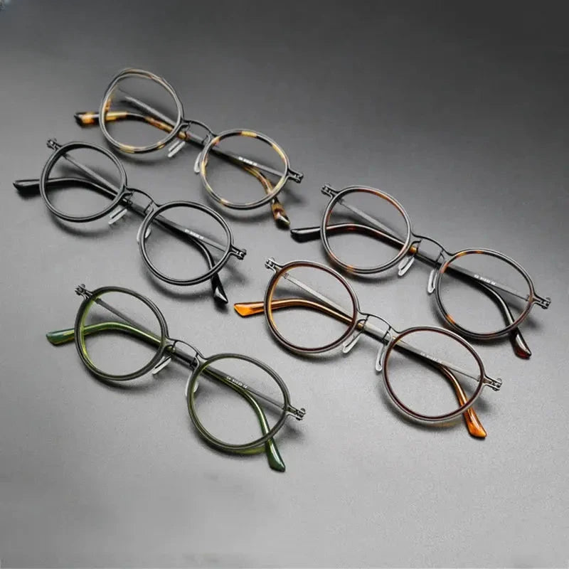 Unisex Round Full Rim Acetate Prescription Glasses Gxyj1196 — view 2 | Rx Spectacle