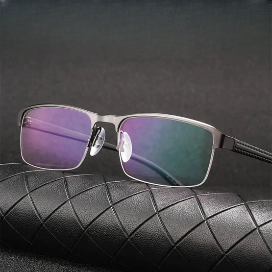 Women's Square Semi-Rimless TR90 Prescription Glasses 9165 — view 1 | Rx Spectacle