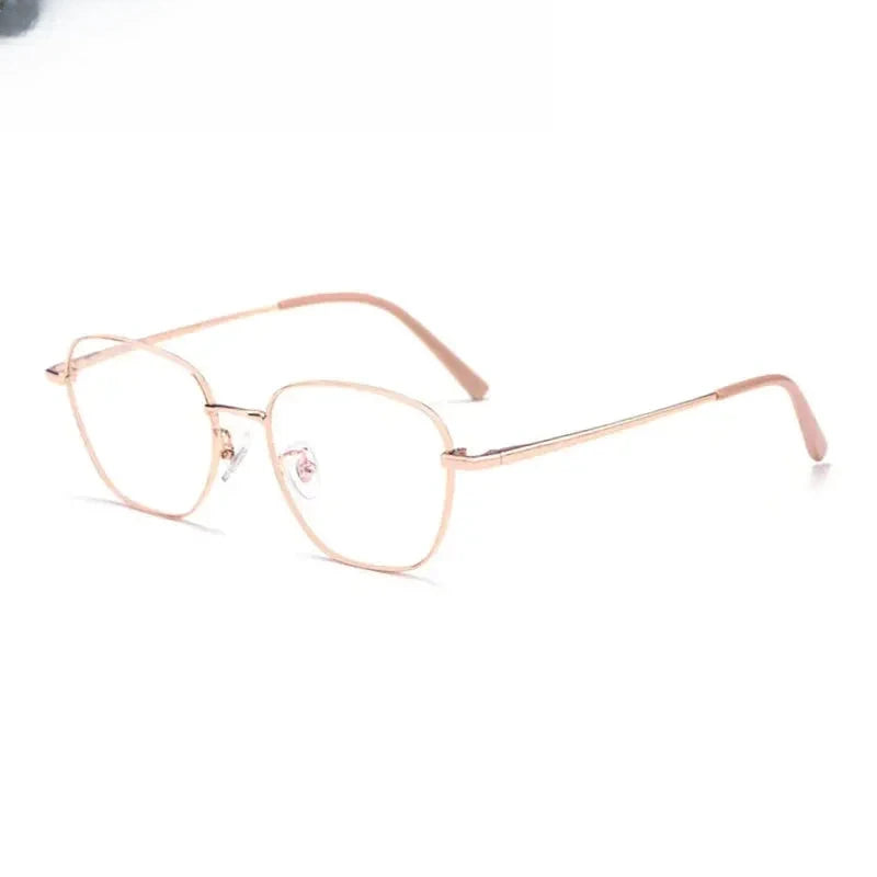 Women's Polygon Full Rim Stainless Steel Prescription Glasses 902641 — view 4 | Rx Spectacle