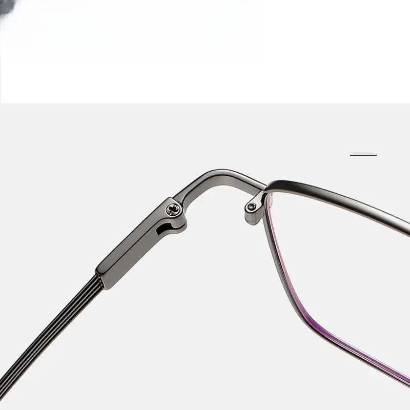 Men's Square Full Rim Titanium Oversized Prescription Glasses 612150 — view 3 | Rx Spectacle