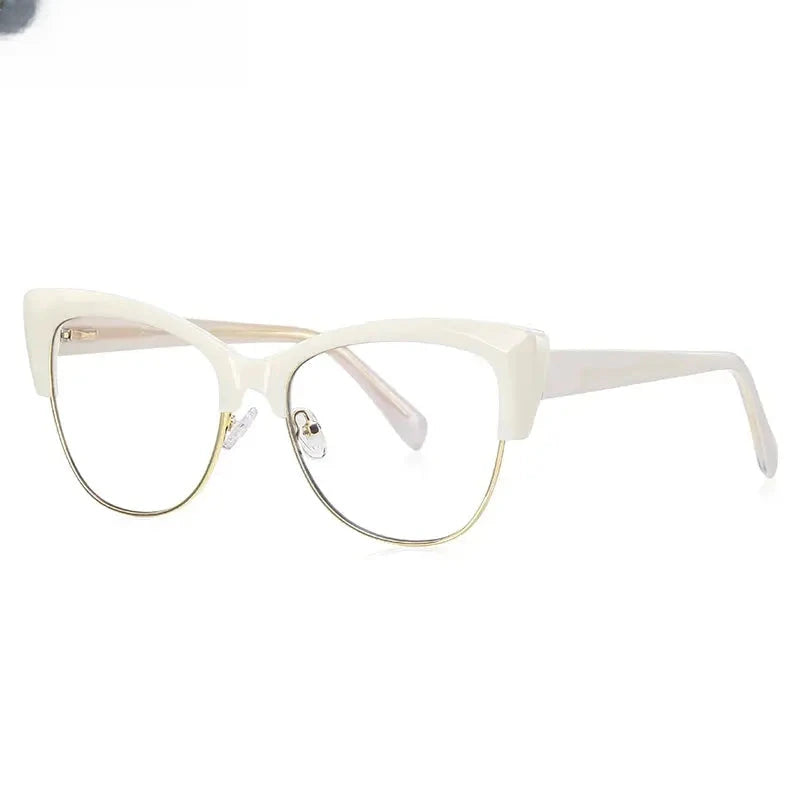 Women's Cat Eye Full Rim Titanium Reading Glasses 2181 — view 9 | Rx Spectacle