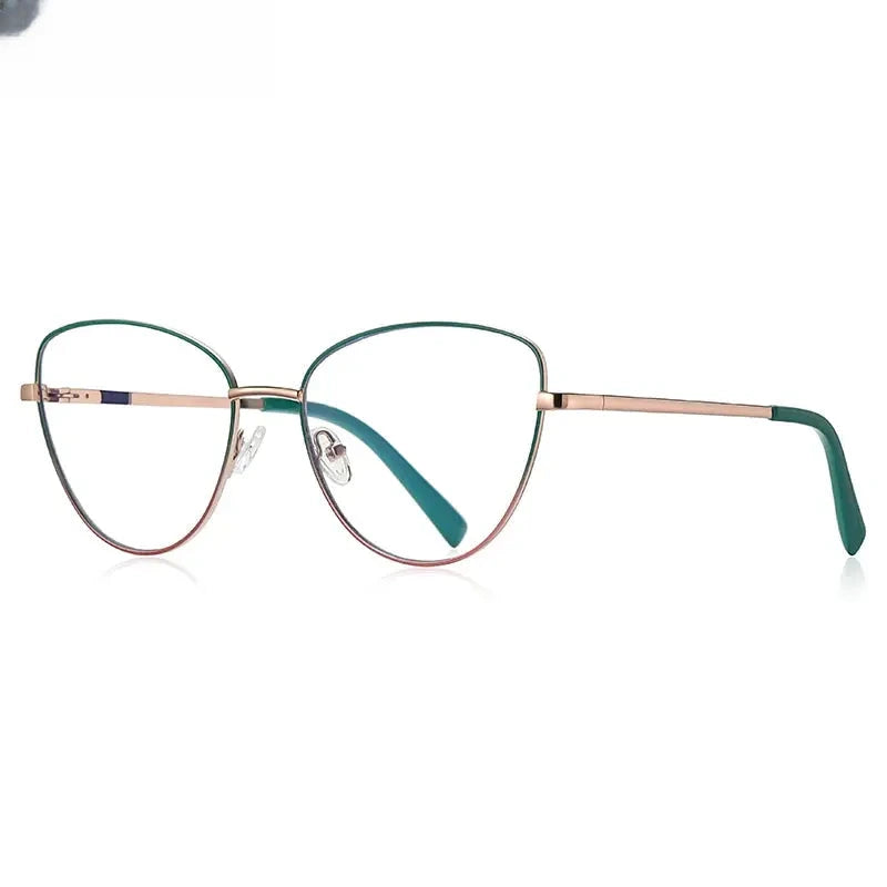 Women's Cat Eye Full Rim Stainless Steel Reading Glasses 3083 — view 12 | Rx Spectacle