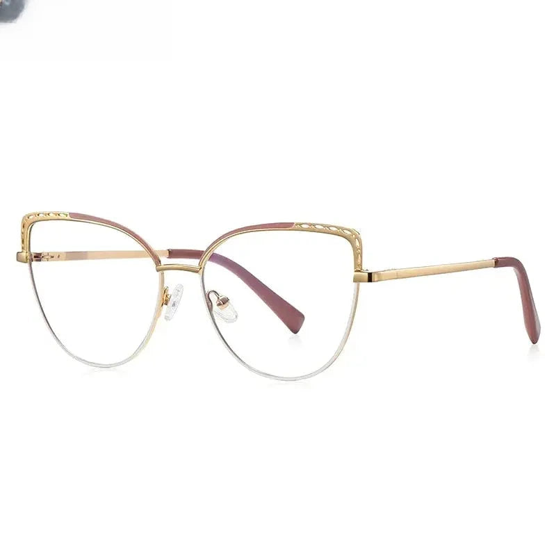 Women's Cat Eye Full Rim Alloy Reading Glasses Pfd3112 — view 7 | Rx Spectacle