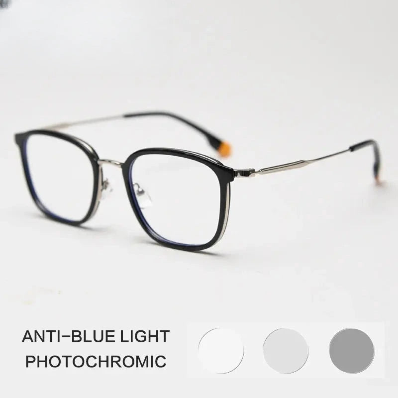 Unisex Square Full Rim Titanium Reading Glasses G00388 — view 4 | Rx Spectacle