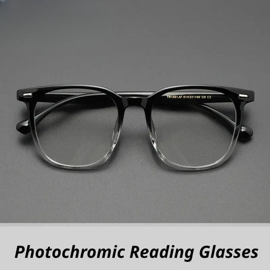 Unisex Square Full Rim Titanium Reading Glasses G61351 — view 1 | Rx Spectacle