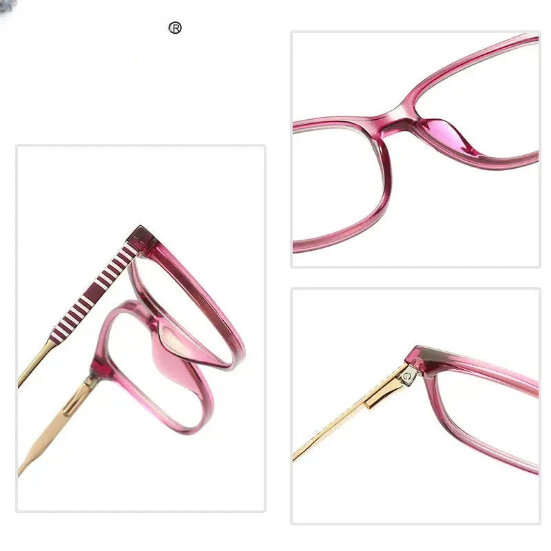 Women's Square Full Rim TR90 Reading Glasses 2057 — view 3 | Rx Spectacle