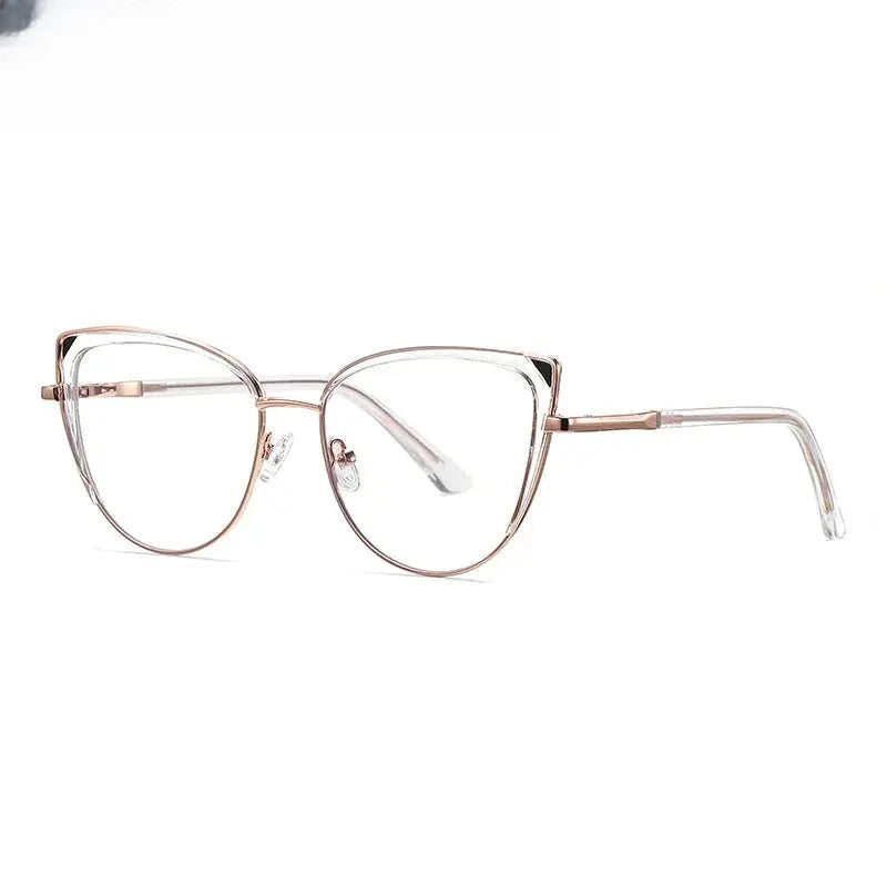 Women's Cat Eye Full Rim Titanium Prescription Glasses 31247 — view 5 | Rx Spectacle
