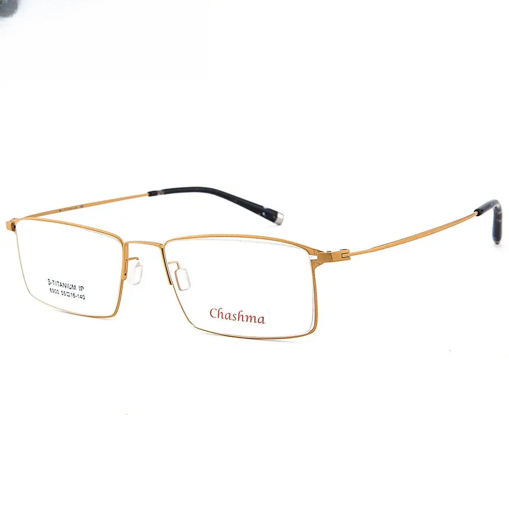 Men's Square Full Rim Titanium Prescription Glasses 69004 — view 2 | Rx Spectacle