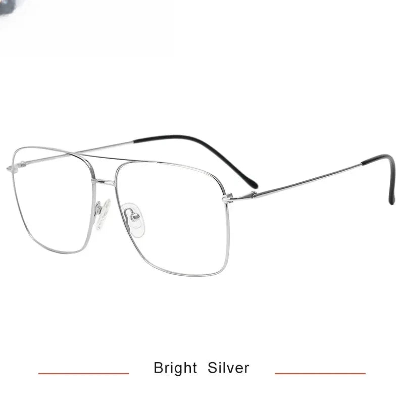 Women's Square Full Rim Titanium Double Bridge Prescription Glasses 316051 — view 5 | Rx Spectacle