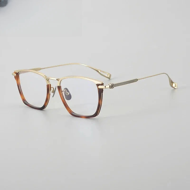 Unisex Polygon Full Rim Titanium Prescription Glasses 624015 — view 3 | Rx Spectacle