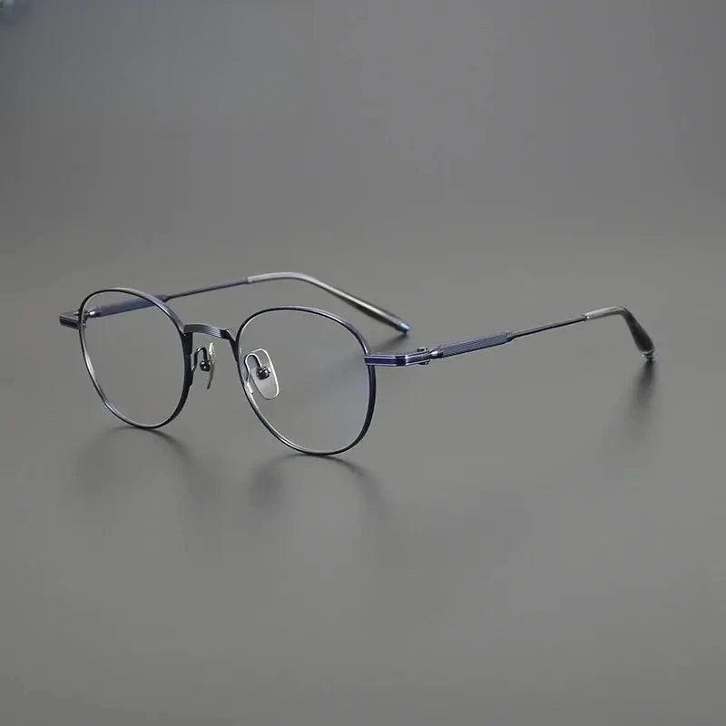 Unisex Round Full Rim Titanium Prescription Glasses G8829 — view 6 | Rx Spectacle