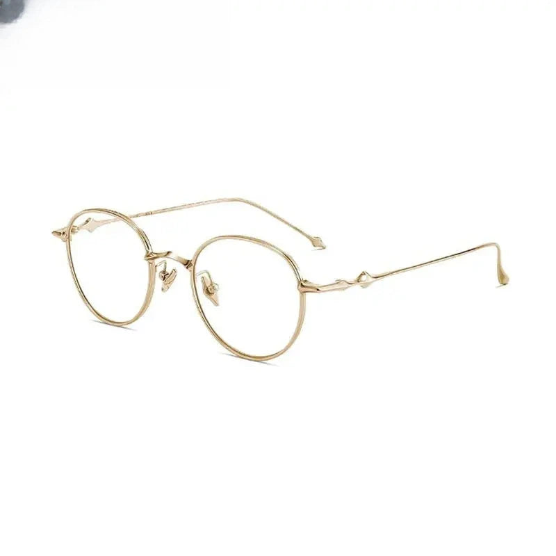 Women's Oval Full Rim Titanium Prescription Glasses 72031 — view 4 | Rx Spectacle