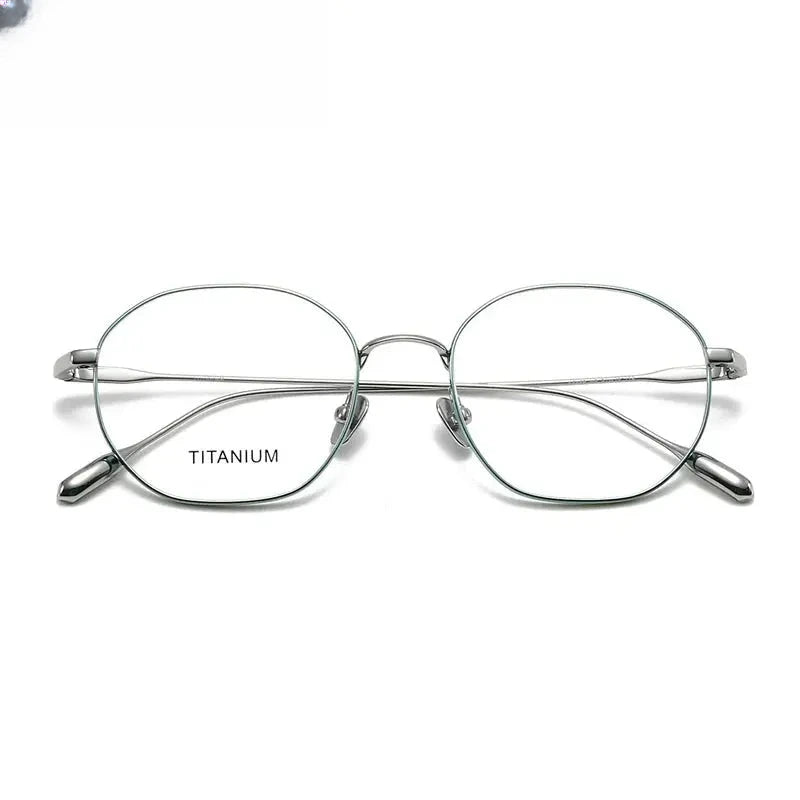 Women's Polygon Full Rim Titanium Prescription Glasses 403035 — view 4 | Rx Spectacle