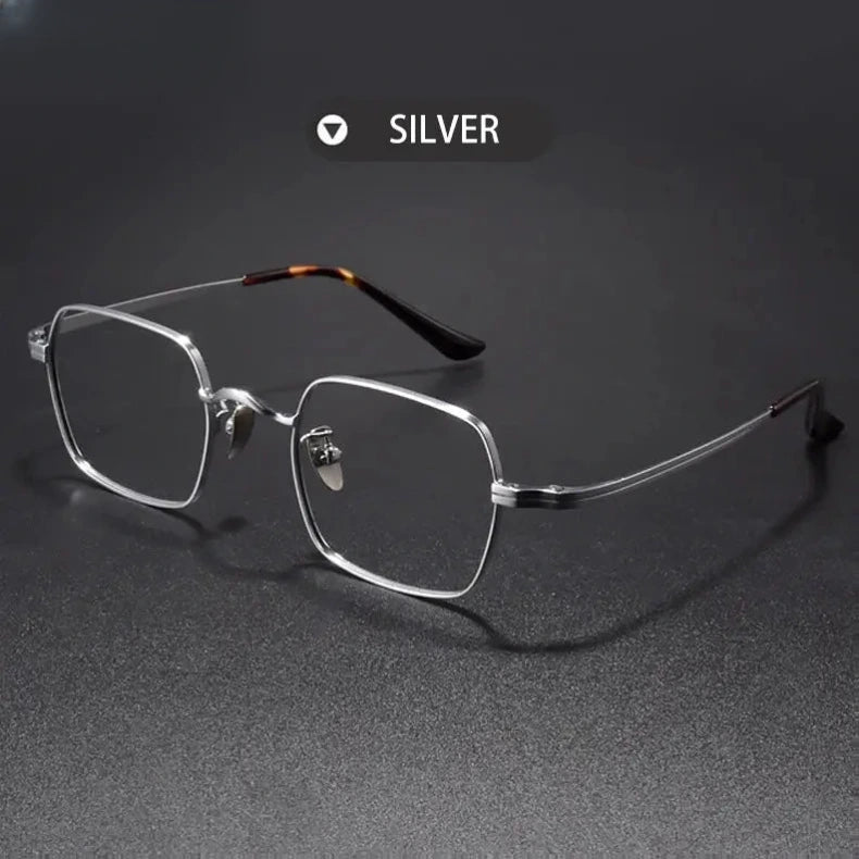 Men's Square Full Rim Titanium Reading Glasses V6801 — view 6 | Rx Spectacle