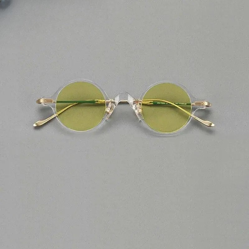 Unisex Round Full Rim Titanium Prescription Glasses 4128B — view 1 | Rx Spectacle