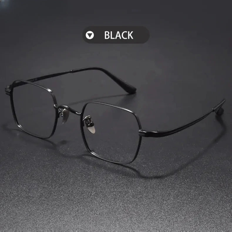 Men's Square Full Rim Titanium Reading Glasses V6801 — view 8 | Rx Spectacle