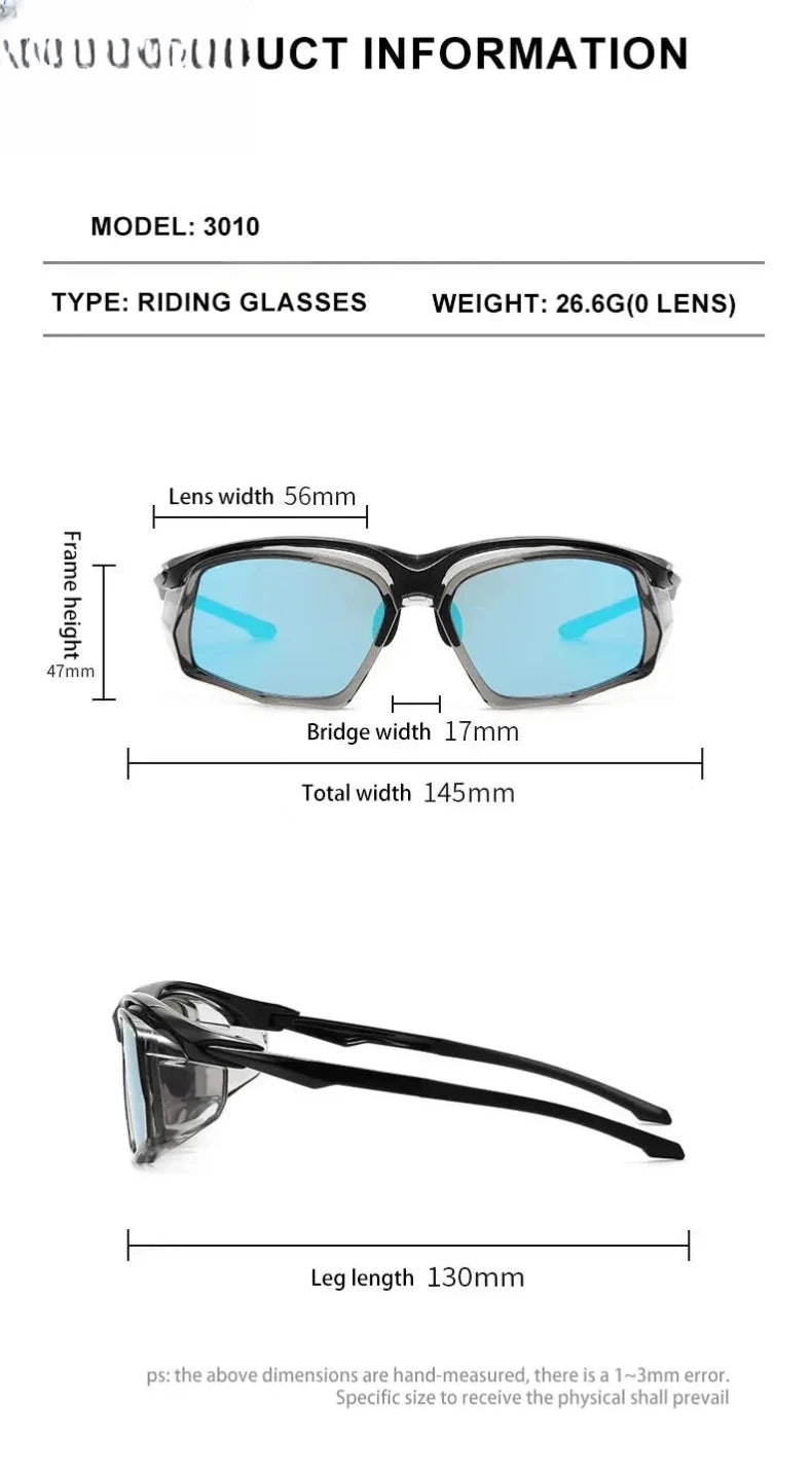 Unisex Square Full Rim TR90 Sports Glasses — view 17 | Rx Spectacle