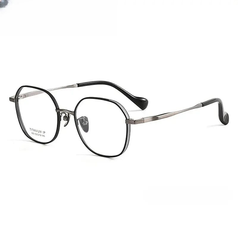 Women's Polygon Full Rim Titanium Prescription Glasses 396955 — view 5 | Rx Spectacle