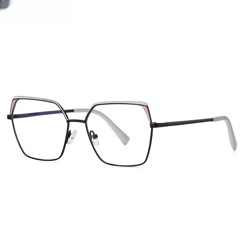 Women's Square Full Rim Alloy Reading Glasses 3102 — view 11 | Rx Spectacle