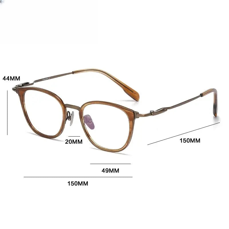 Unisex Square Full Rim Titanium Oversized Reading Glasses 840059 — view 2 | Rx Spectacle