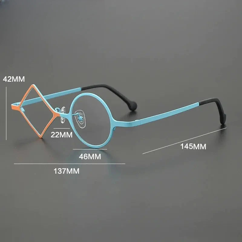 Women's Round Full Rim Titanium Prescription Glasses G85852 — view 2 | Rx Spectacle