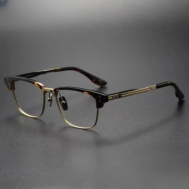 Unisex Square Full Rim Titanium Prescription Glasses 614132 — view 1 | Rx Spectacle