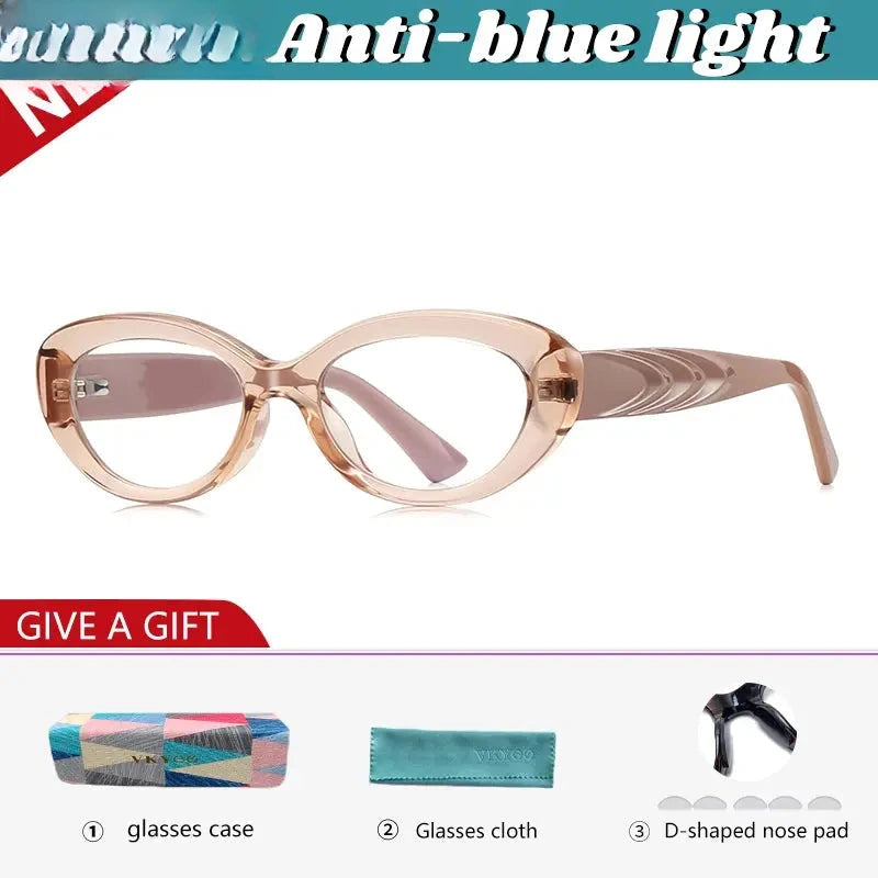 Women's Oval Full Rim Titanium Reading Glasses 512257 — view 6 | Rx Spectacle