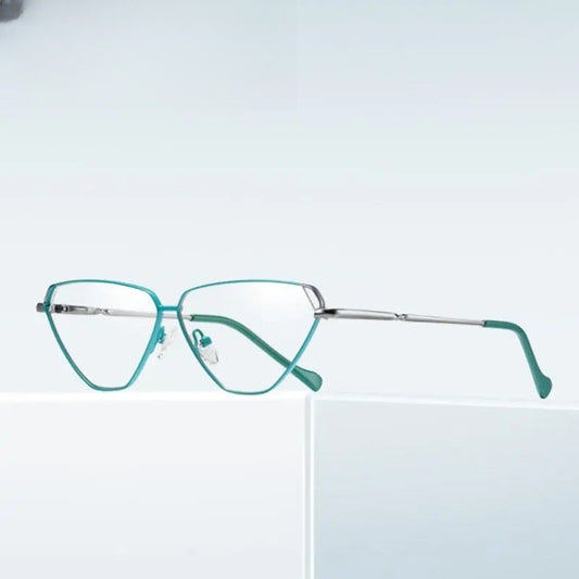 Women's Cat Eye Full Rim Alloy Prescription Glasses 3023 — view 1 | Rx Spectacle