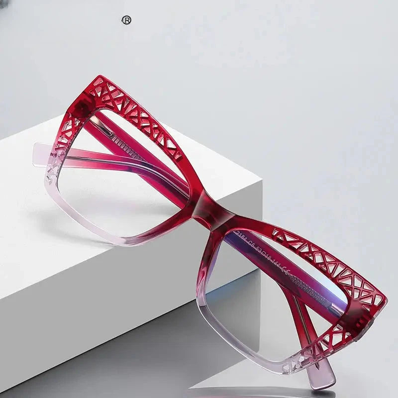 Women's Cat Eye Full Rim Plastic Reading Glasses Pfd2184 — view 1 | Rx Spectacle