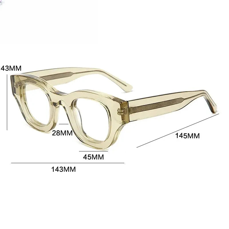 Unisex Square Full Rim Acetate Prescription Glasses 237043 — view 2 | Rx Spectacle