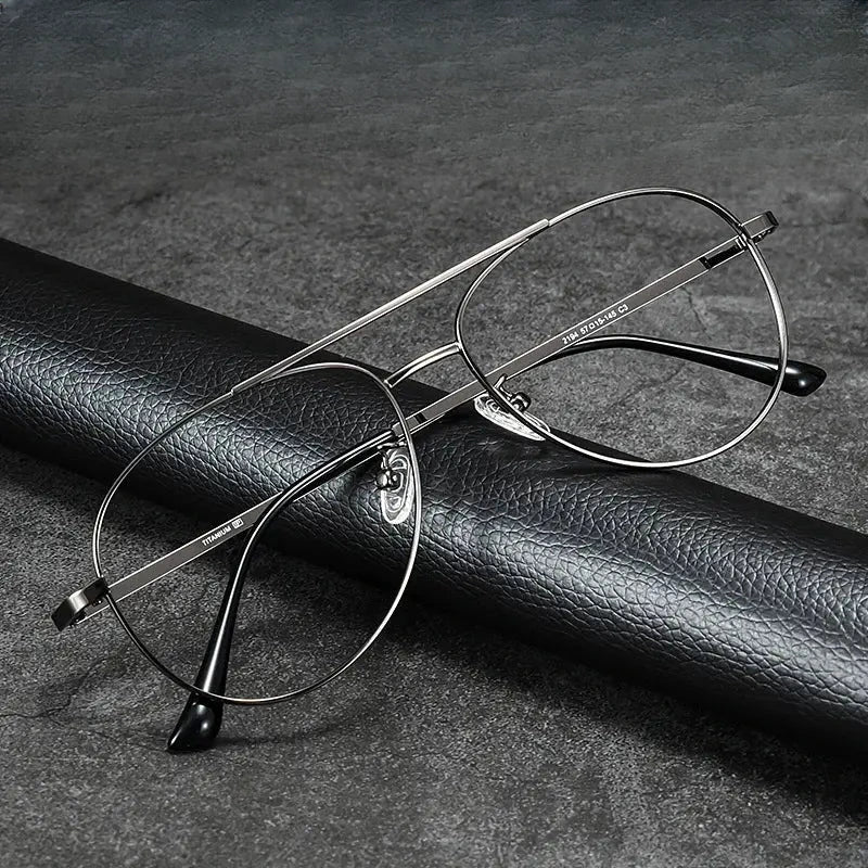 Men's Full Rim Titanium Double Bridge Prescription Glasses 2194 — view 1 | Rx Spectacle