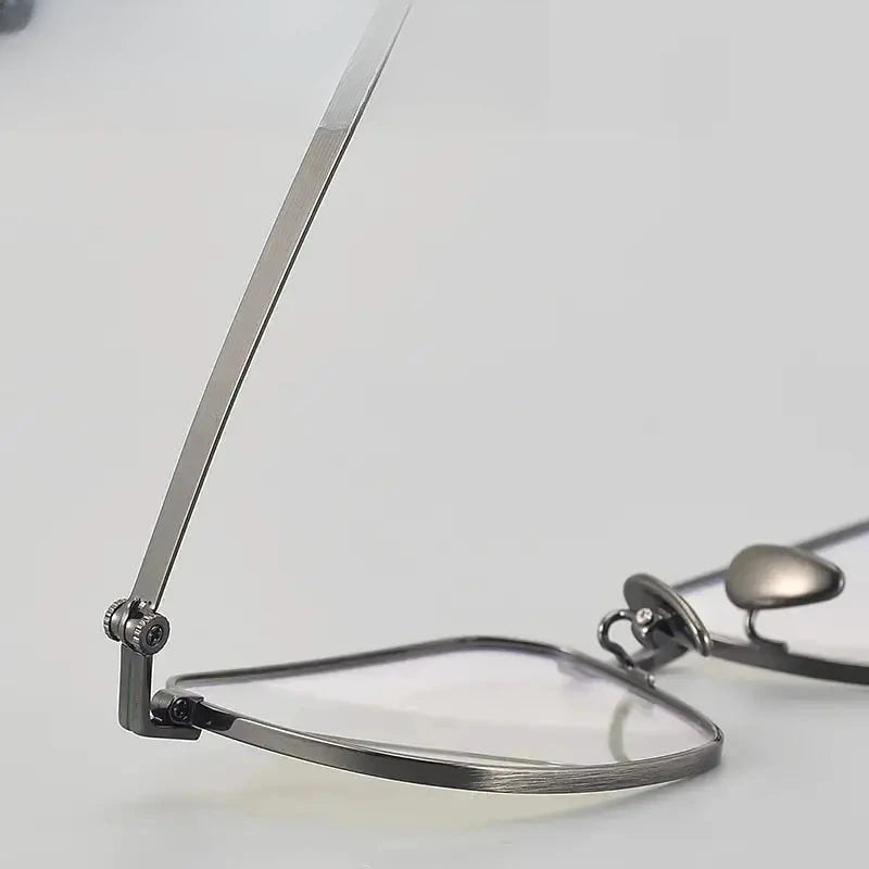 Unisex Square Full Rim Titanium Prescription Glasses 616021 — view 2 | Rx Spectacle