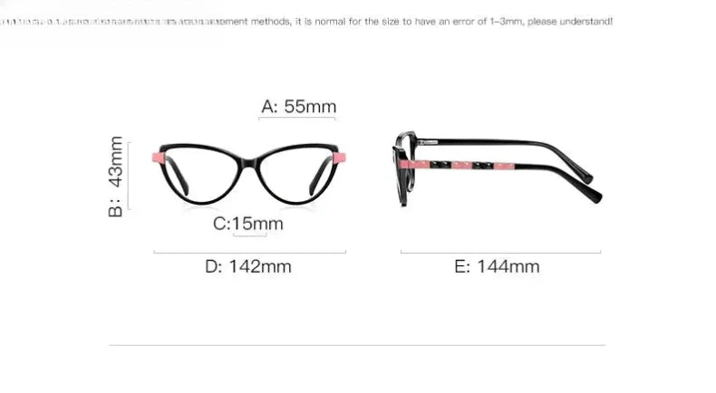 Women's Cat Eye Full Rim TR90 Reading Glasses 2131 — view 14 | Rx Spectacle