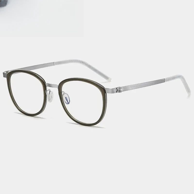 Unisex Round Full Rim Acetate Prescription Glasses Gxyj-1184 — view 8 | Rx Spectacle