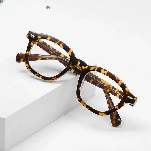 Unisex Square Full Rim Titanium Reading Glasses 97015 — view 1 | Rx Spectacle