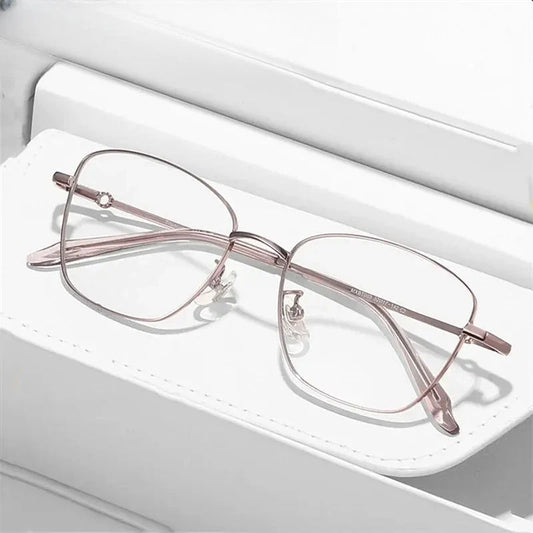 Women's Square Full Rim Titanium Prescription Glasses 878003 — view 1 | Rx Spectacle