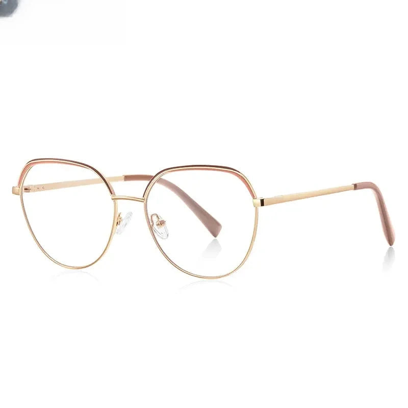 Unisex Round Full Rim Titanium Flat Top Reading Glasses 3098 — view 8 | Rx Spectacle