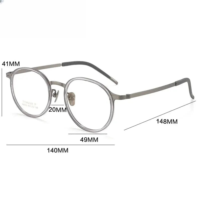 Unisex Oval Full Rim Titanium Prescription Glasses 226006 — view 2 | Rx Spectacle