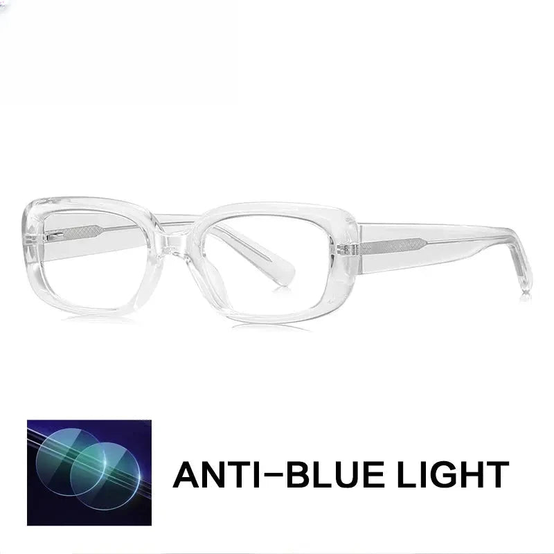 Women's Square Full Rim Titanium Reading Glasses Gxy9034 — view 6 | Rx Spectacle