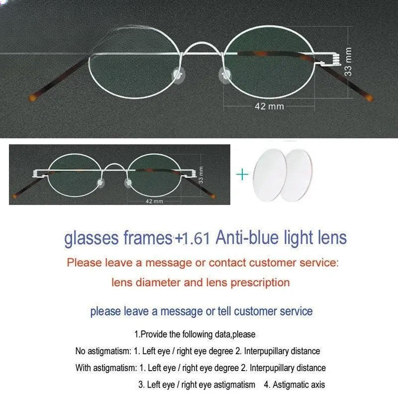 Unisex Rectangular Full Rim Stainless Steel Prescription Glasses Y040 — view 7 | Rx Spectacle