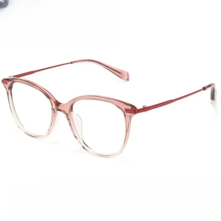 Women's Square Full Rim Titanium Prescription Glasses 870005 — view 7 | Rx Spectacle