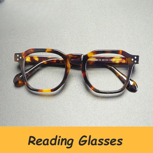 Unisex Square Full Rim Acetate Flat Top Reading Glasses G62209 — view 1 | Rx Spectacle