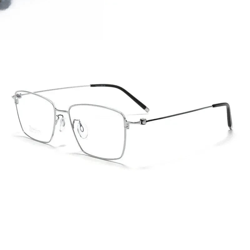 Men's Square Full Rim Titanium Prescription Glasses 750058 — view 5 | Rx Spectacle