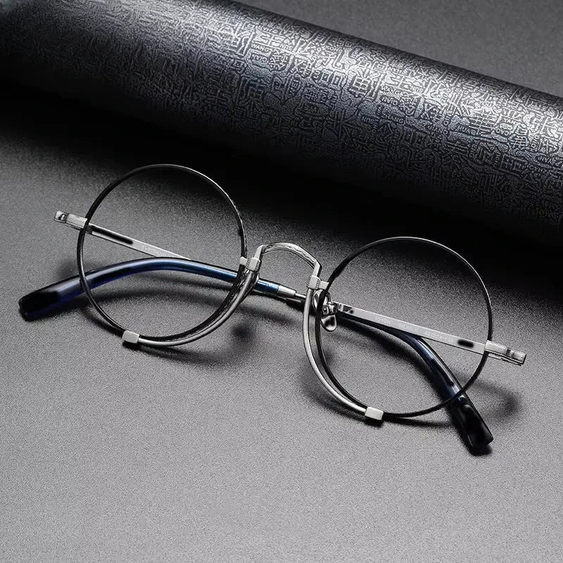 Women's Round Full Rim Titanium Prescription Glasses 10139 — view 1 | Rx Spectacle