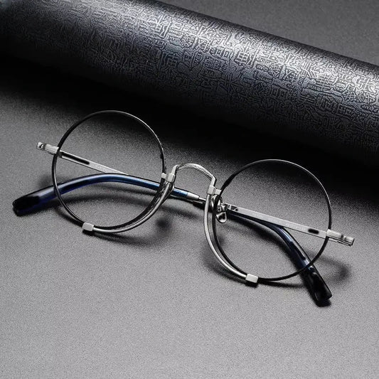 Women's Round Full Rim Titanium Prescription Glasses 10139 — view 1 | Rx Spectacle
