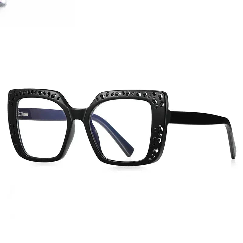Women's Square Full Rim Titanium Reading Glasses 2188 — view 7 | Rx Spectacle