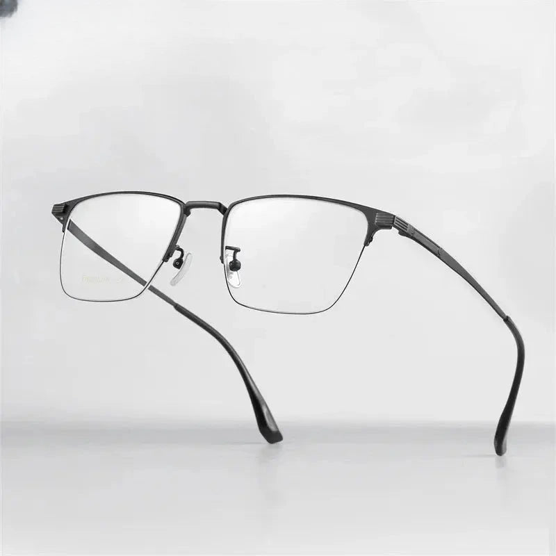 Men's Square Full Rim Titanium Prescription Glasses 220976 — view 1 | Rx Spectacle