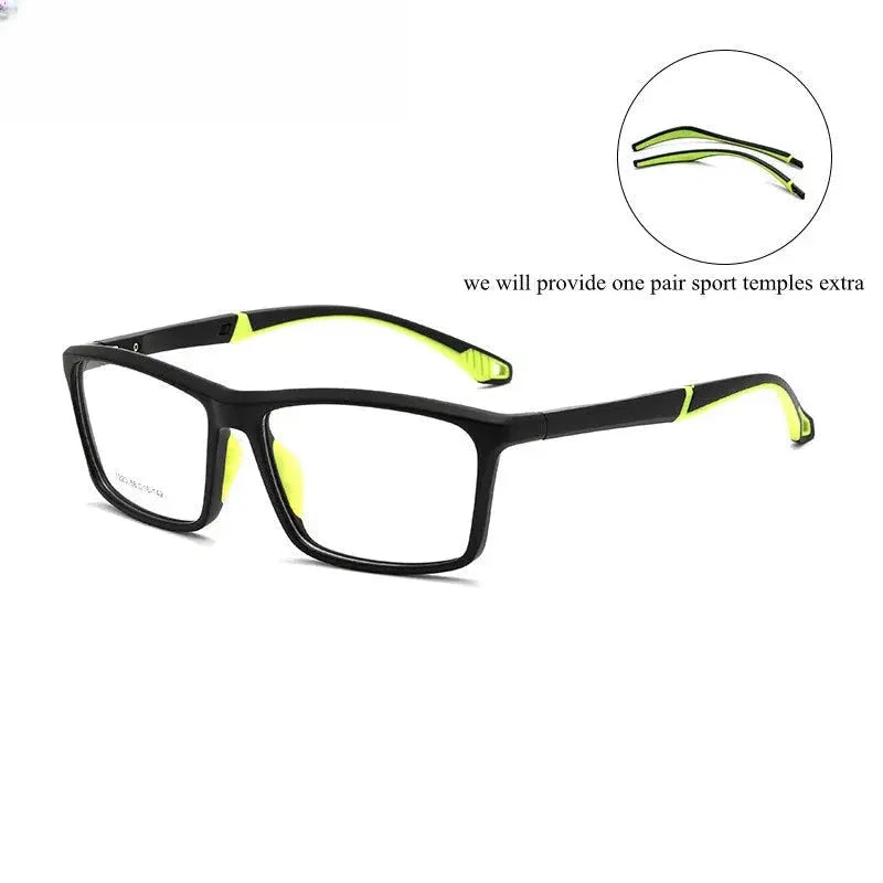 Men's Square Full Rim TR90 Sports Glasses 1220 — view 8 | Rx Spectacle