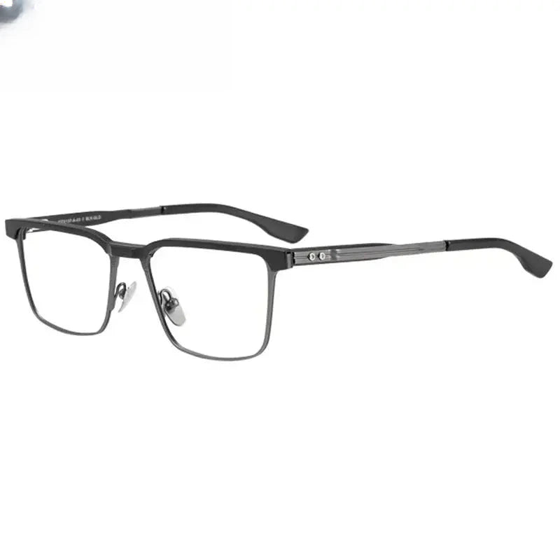 Men's Square Full Rim Titanium Prescription Glasses 151 — view 7 | Rx Spectacle